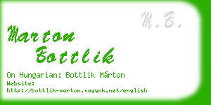 marton bottlik business card